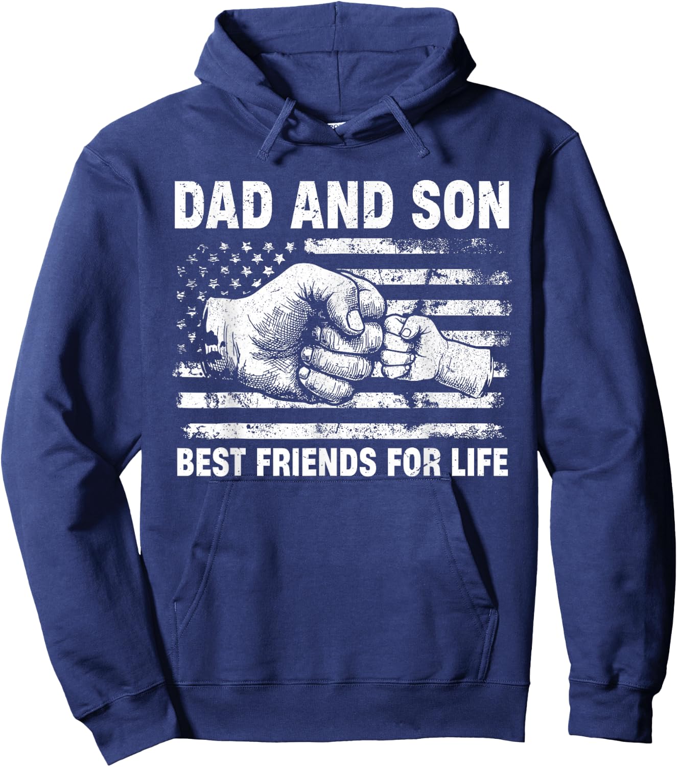 Dad and Son Best Friends for Life Matching Family Father Day Hoodie - Hoodie | Navy
