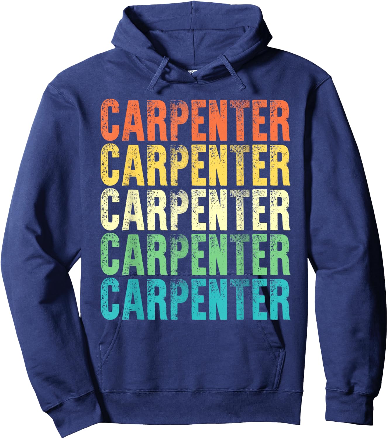 Carpenter Vintage Style Job Hoodie - Hoodie | Navy