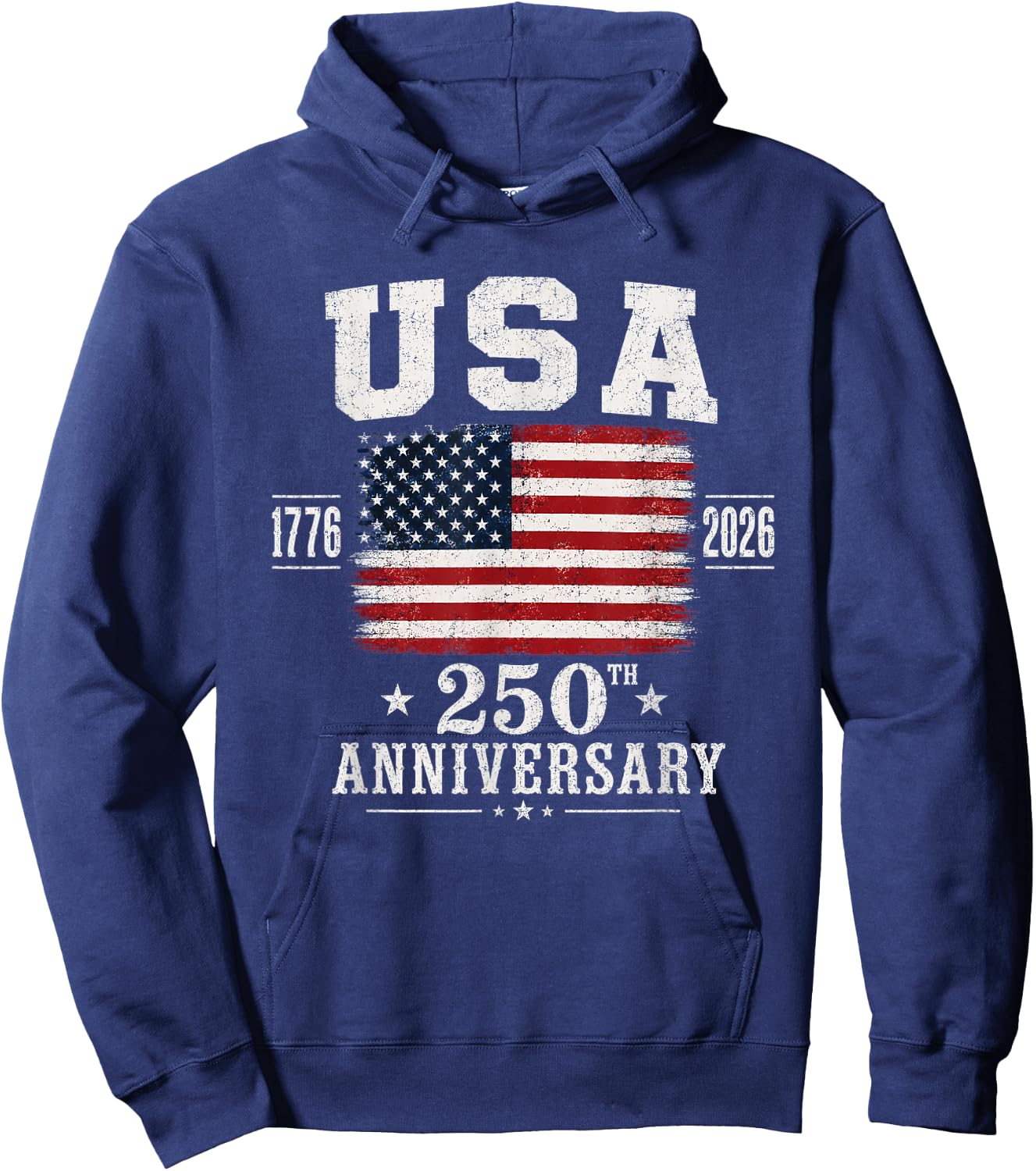 4th of July America US Flag Patriotic 250th Anniversary USA Hoodie - Hoodie | Navy