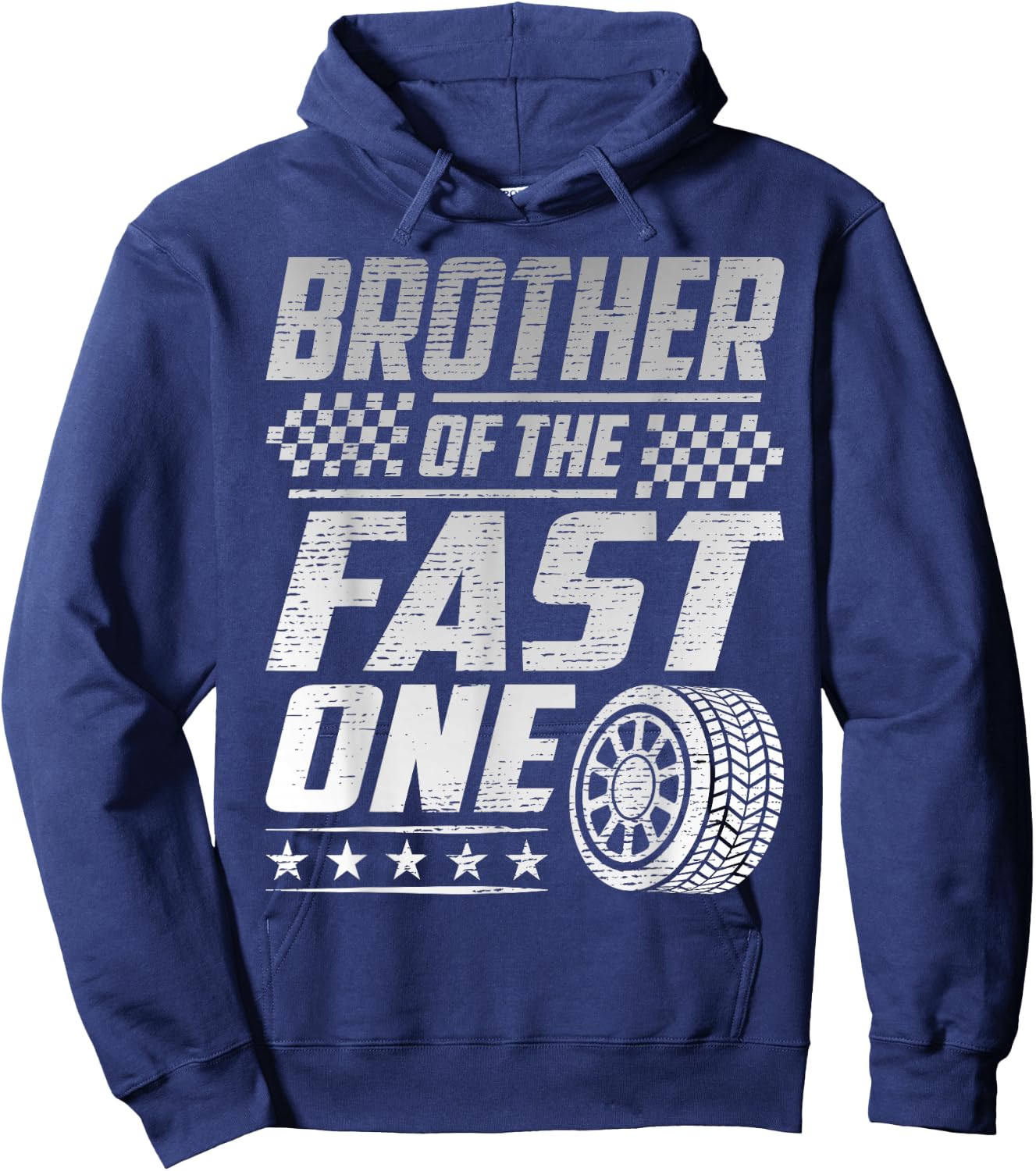 Brother Of The Fast One First Birthday Racing Car Family Hoodie - Hoodie | Navy