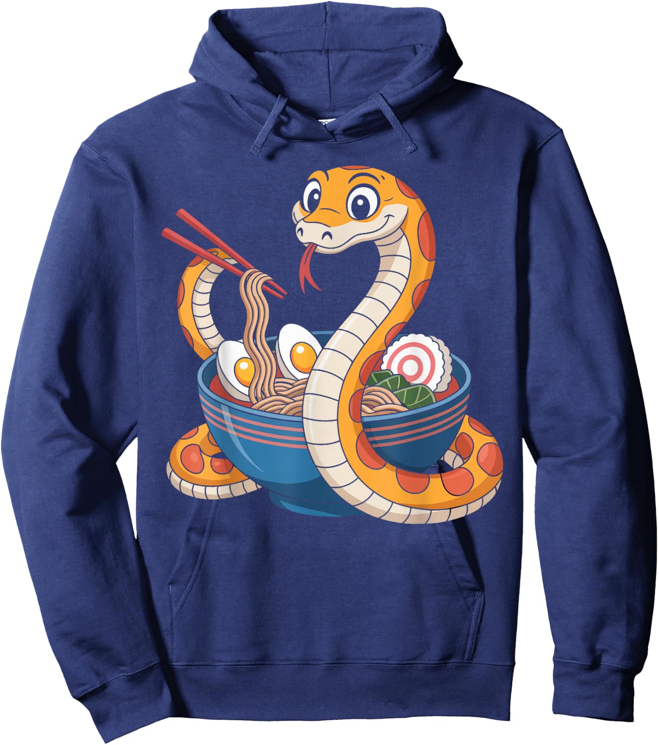 Funny Ramen Snake Noodle Lover Kawaii Food Gifts for Kids Hoodie - Hoodie | Navy