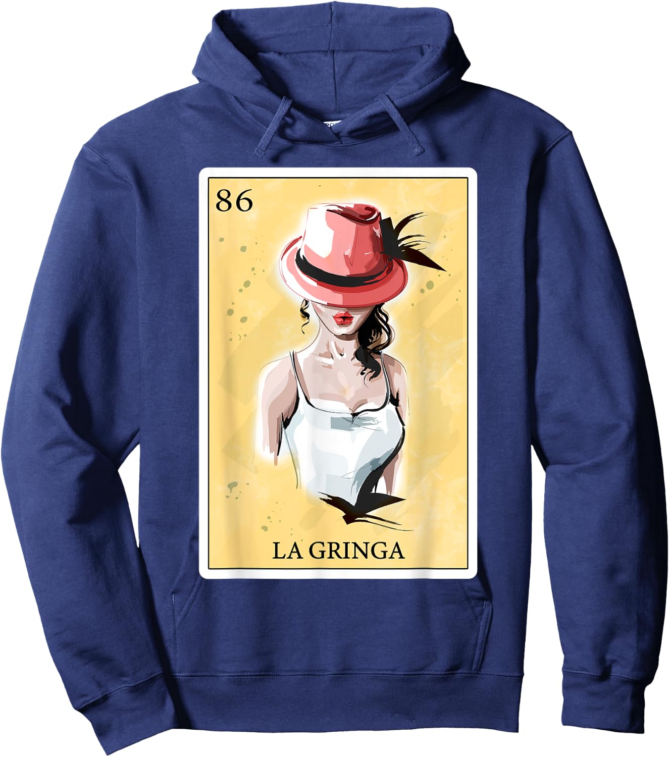Funny Spanish-Mexican Bingo Gifts - La Gringa Hoodie - Hoodie | Navy