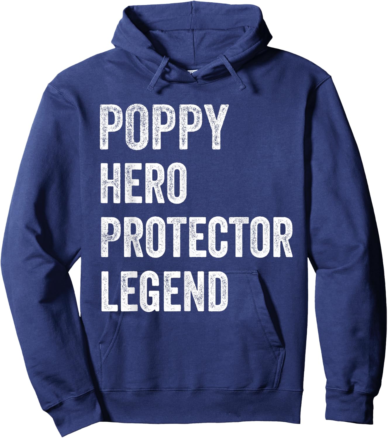 Poppy Hero Protector Legend Vintage Distressed Poppy Hoodie - Hoodie | Navy