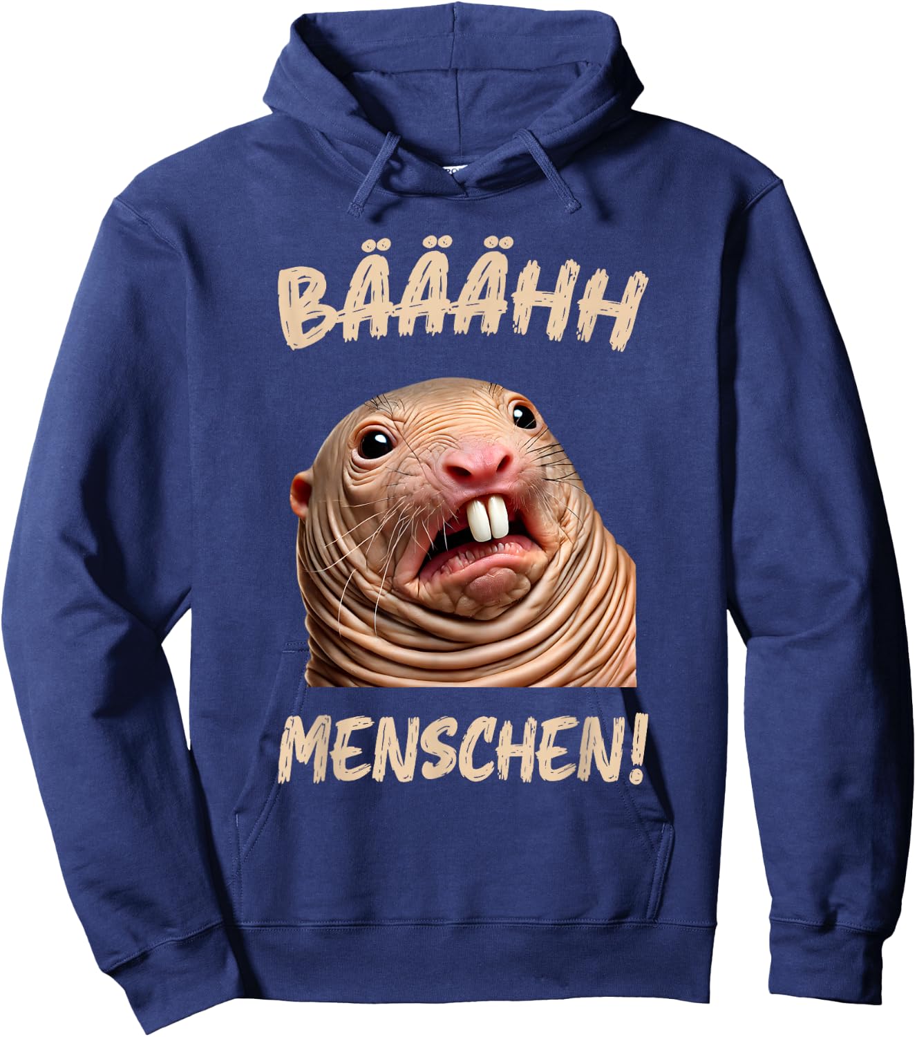 Funny with German Text "Ich hasse Menschen" [German Language], black Hoodie - Hoodie | Navy