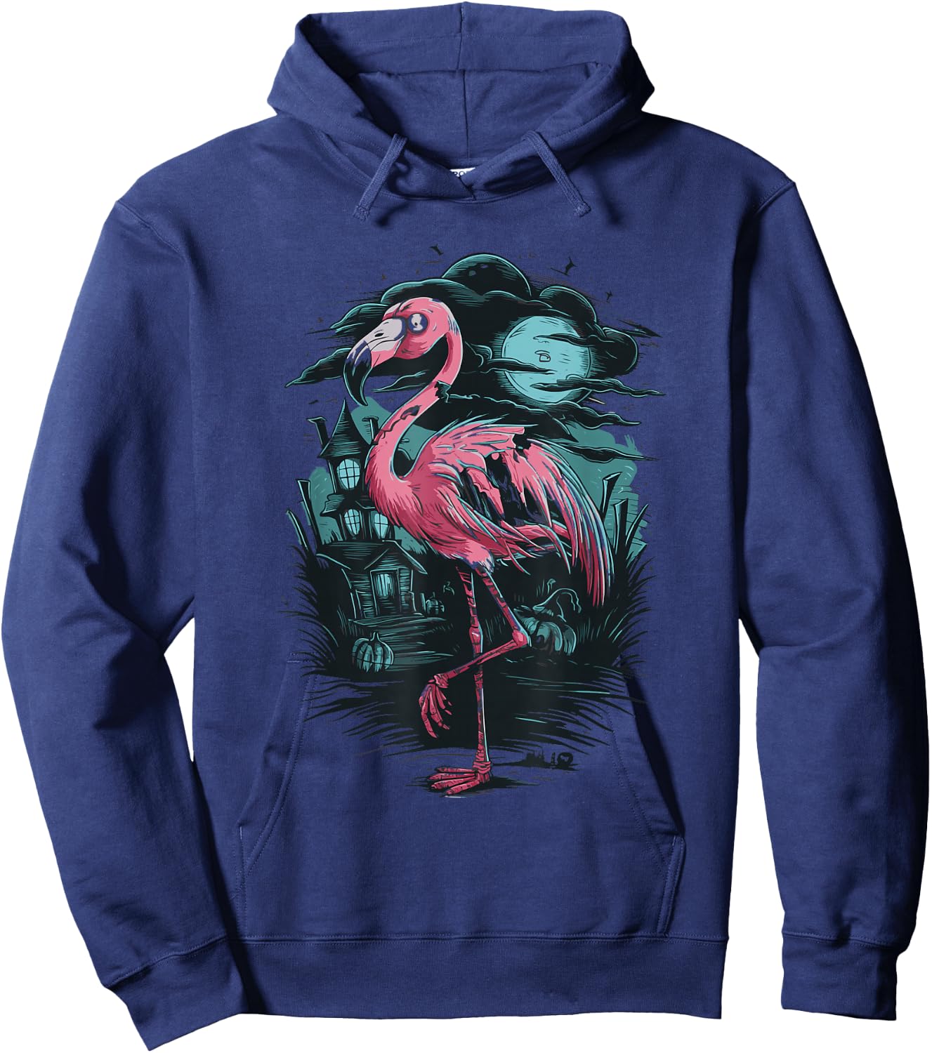 Flamingo Zombie Hoodie - Hoodie | Navy