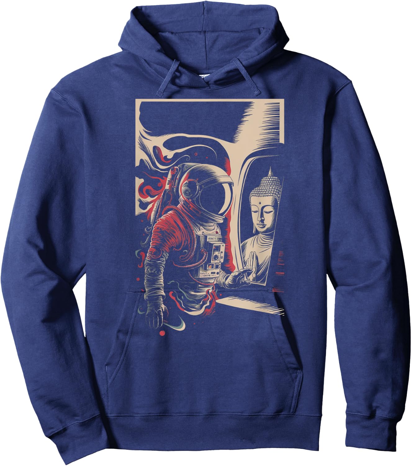 Astronaute Bouddha Spirituel Zen Sci-Fi Space Esthétique Homme Hoodie - Hoodie | Navy