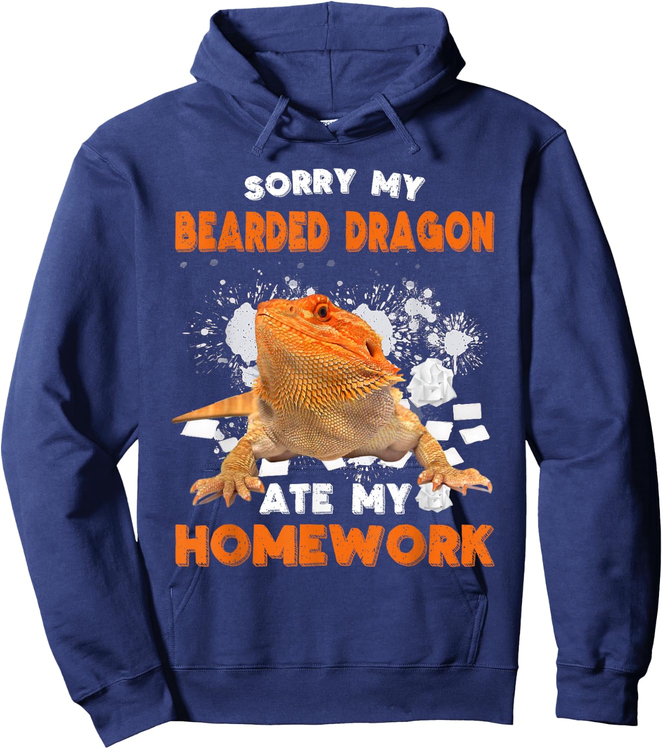 Sorry My Bearded Dragon Ate My Homework Bearded Dragon Lover Hoodie - Hoodie | Navy