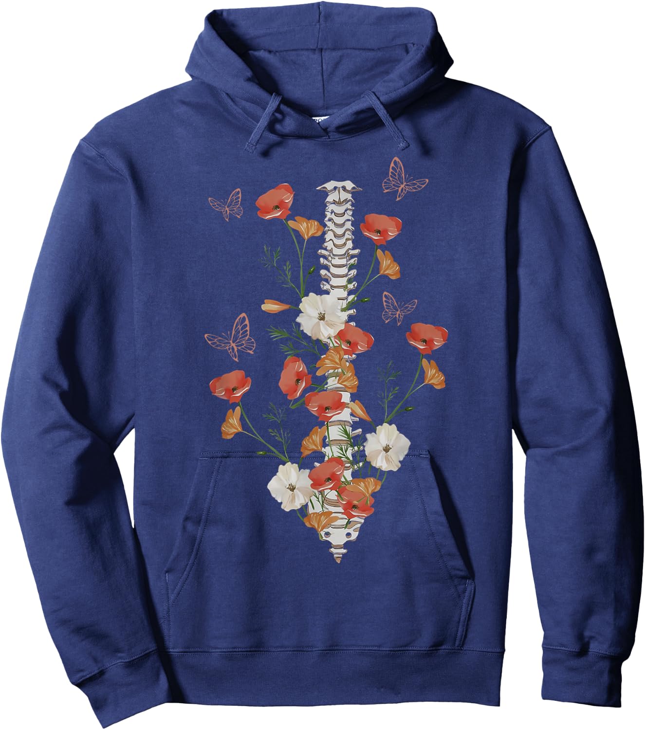 Wildflower Spine Surgeon Chiropractor Radiology Xray Tech Hoodie - Hoodie | Navy
