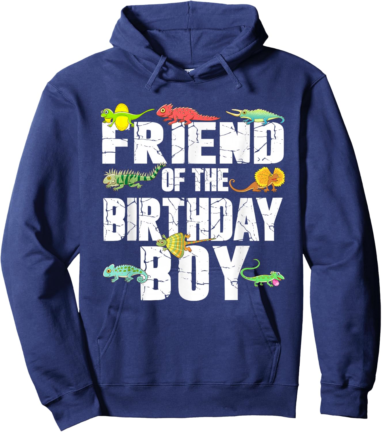 Friend of The Birthday Boy Reptiles Lizard Themed Party Hoodie - Hoodie | Navy