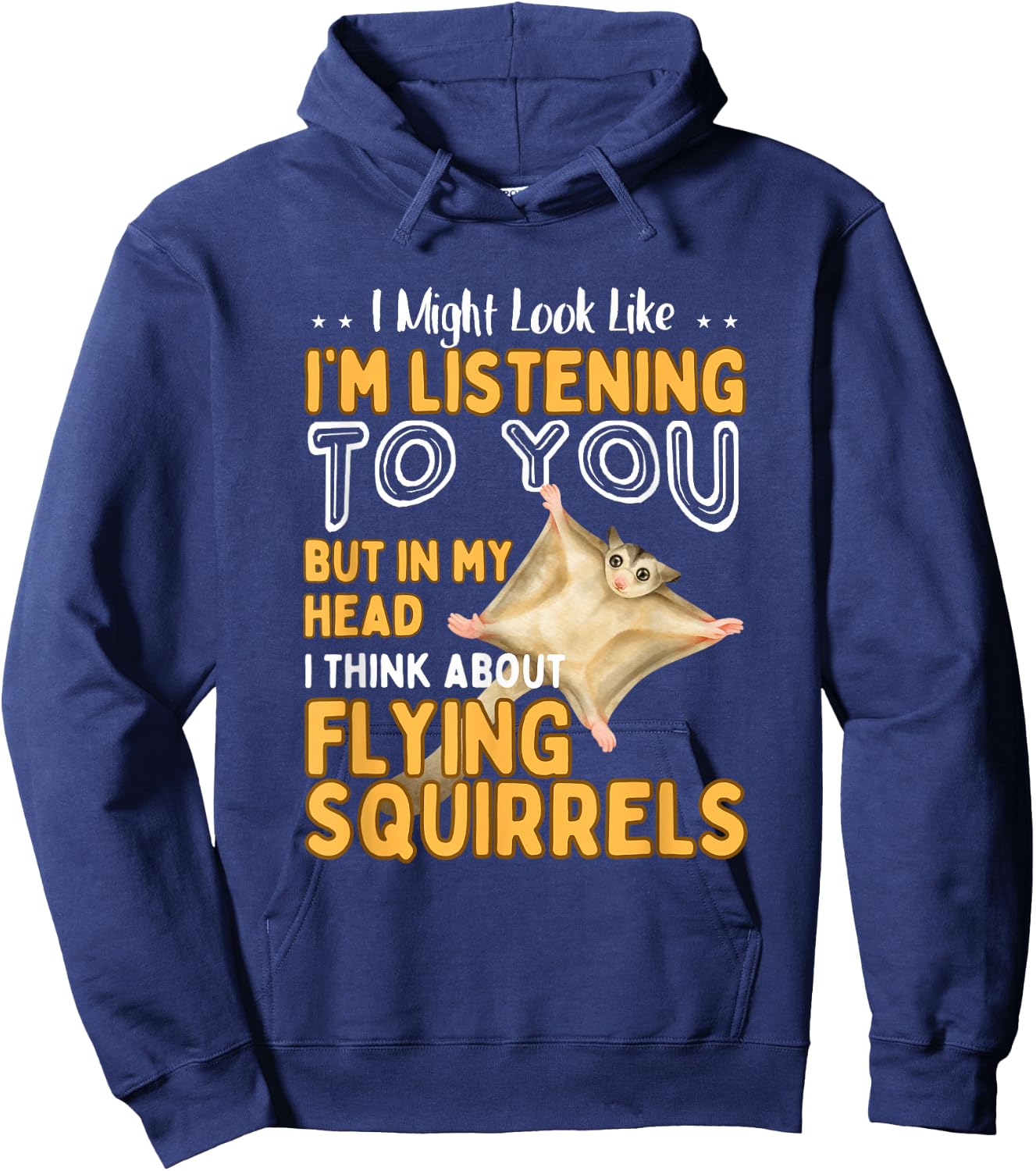Funny Flying Squirrel Shirt Animal Lover Flying Squirrels Hoodie - Hoodie | Navy