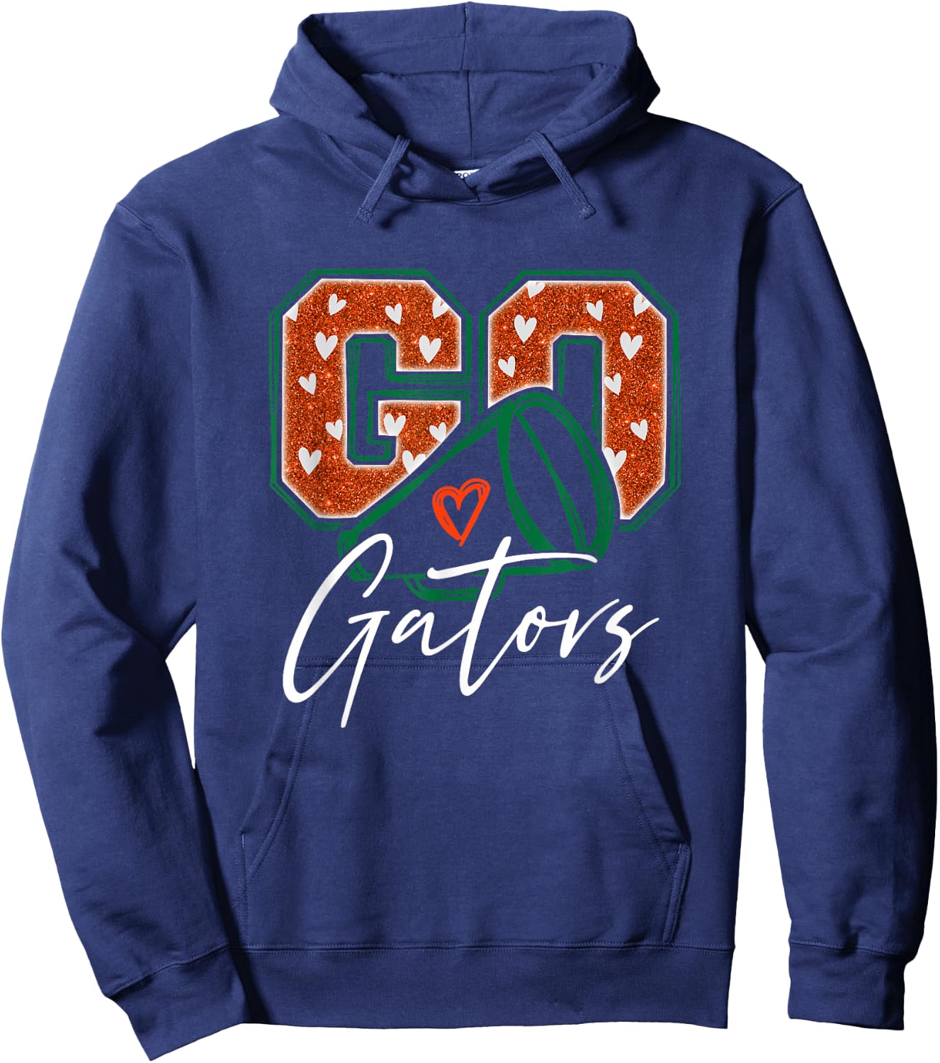 Go Cheer Gators Design Gift Women Girls Boys Kids Hoodie - Hoodie | Navy