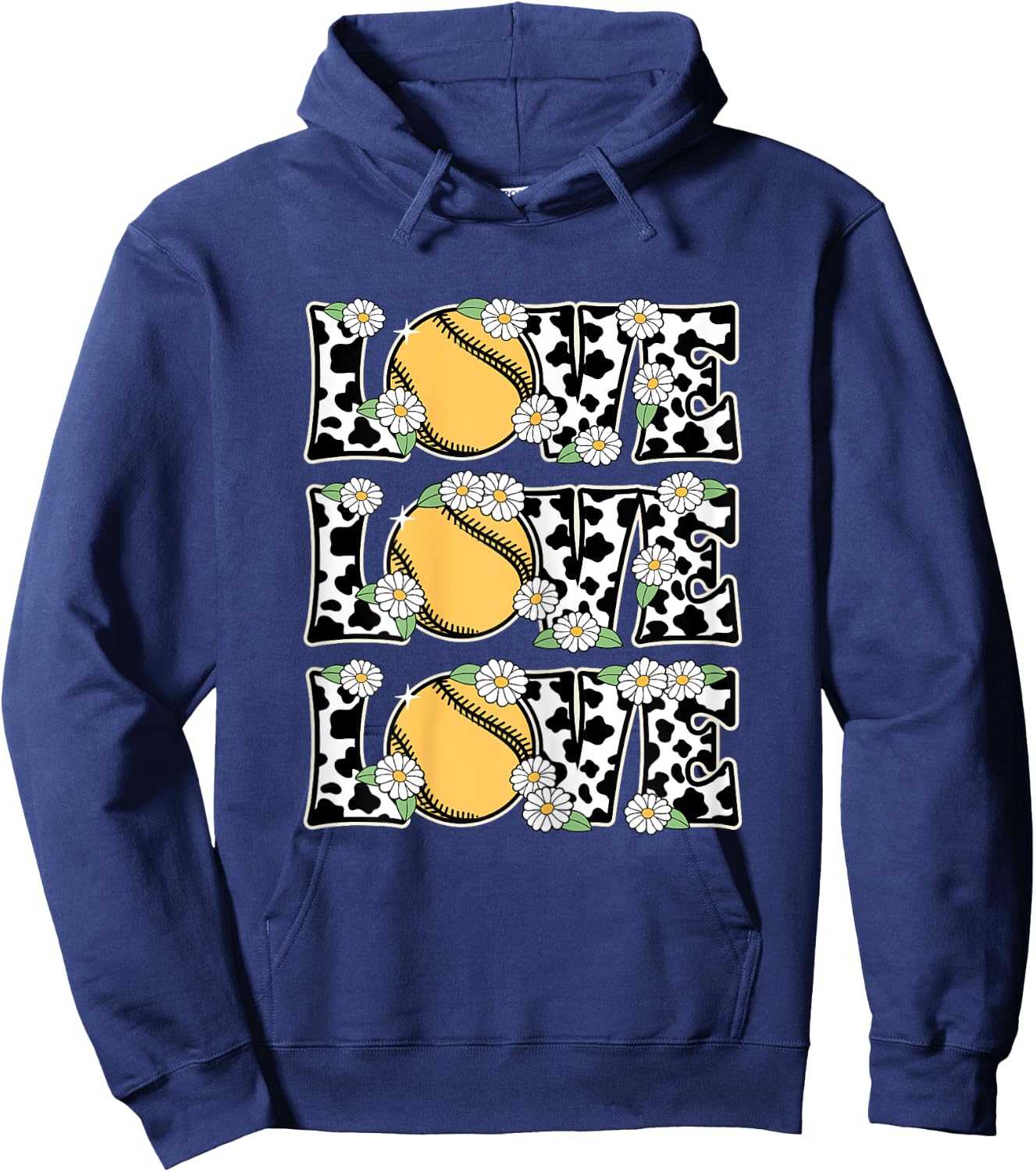 Love Softball Lover Outfit Women Girls Kids Cute Softball Hoodie - Hoodie | Navy
