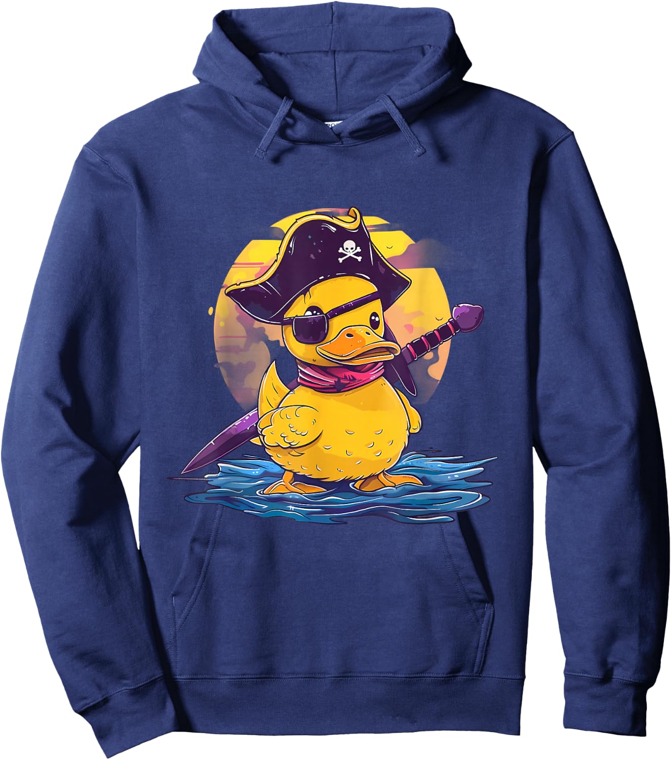 Rubber Duck Funny Rubber Duck Captain Rubber Duckie Pirate Hoodie - Hoodie | Navy