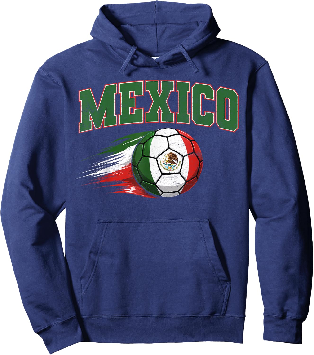 Mexico Mexican Flag Retro Vintage Pride Boys Women Men Hoodie - Hoodie | Navy