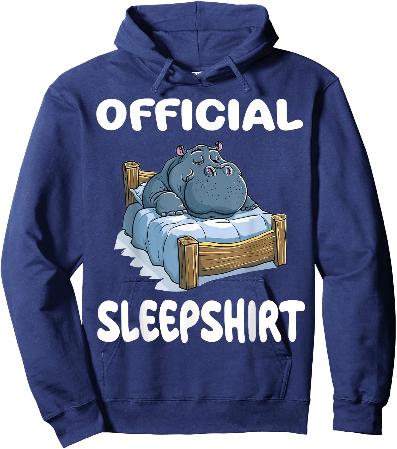 Hippopotamus Hippo Animal Official Sleepshirt Pajamas Hoodie - Hoodie | Navy