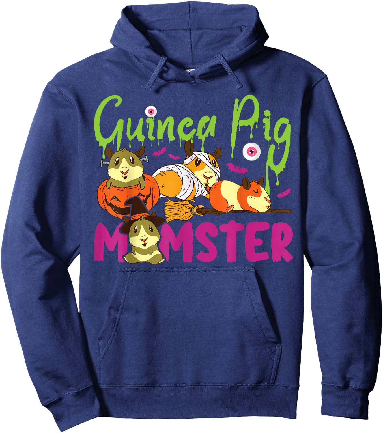 Guinea Pig Mom Halloween Guinea Pig Momster Hoodie - Hoodie | Navy