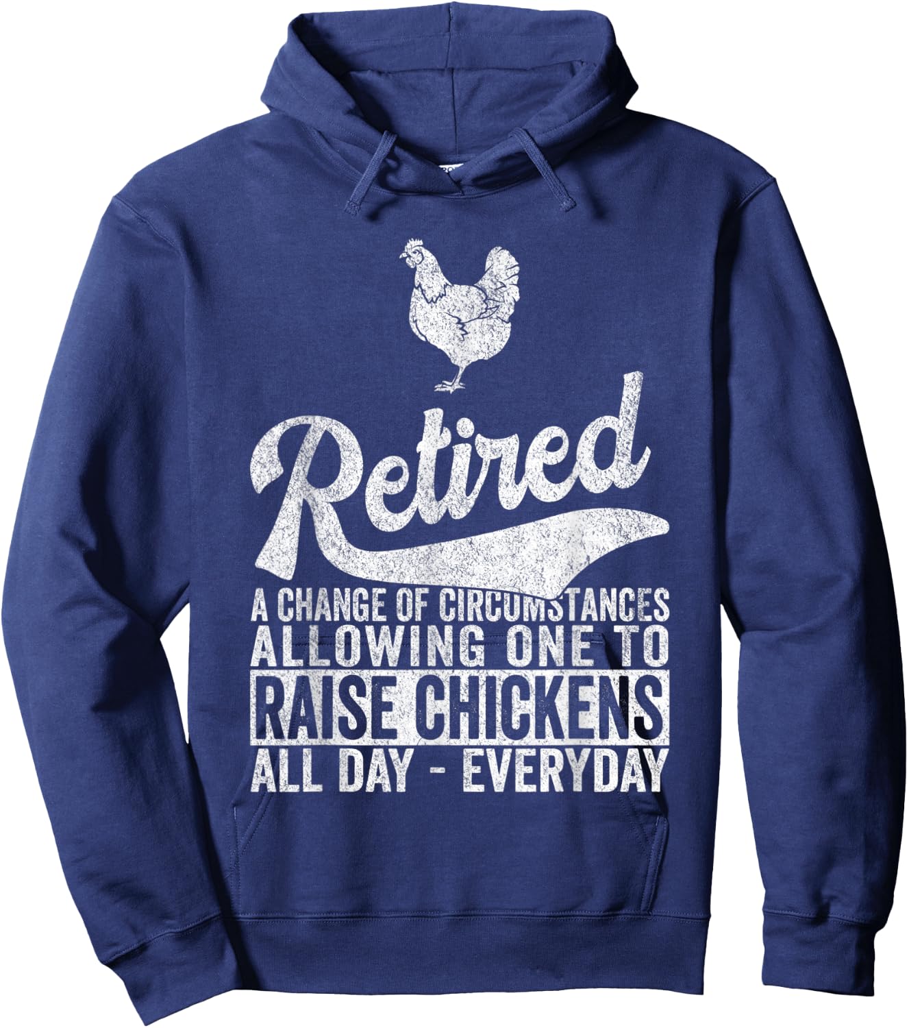 Funny Retired Definition Retirement Plan Raising Chickens Hoodie - Hoodie | Navy