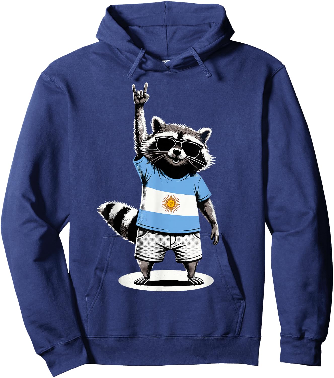 Argentinian Flag Raccoon Argentina Hoodie - Hoodie | Navy