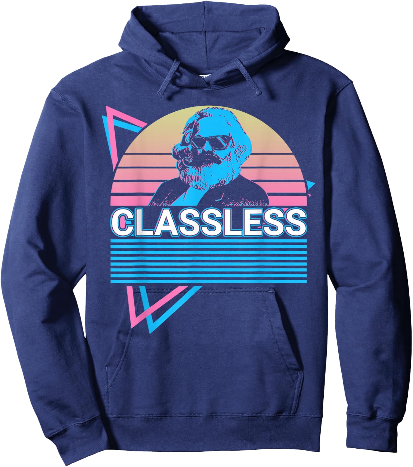 Karl Marx Communist Socialism Classless Hoodie - Hoodie | Navy