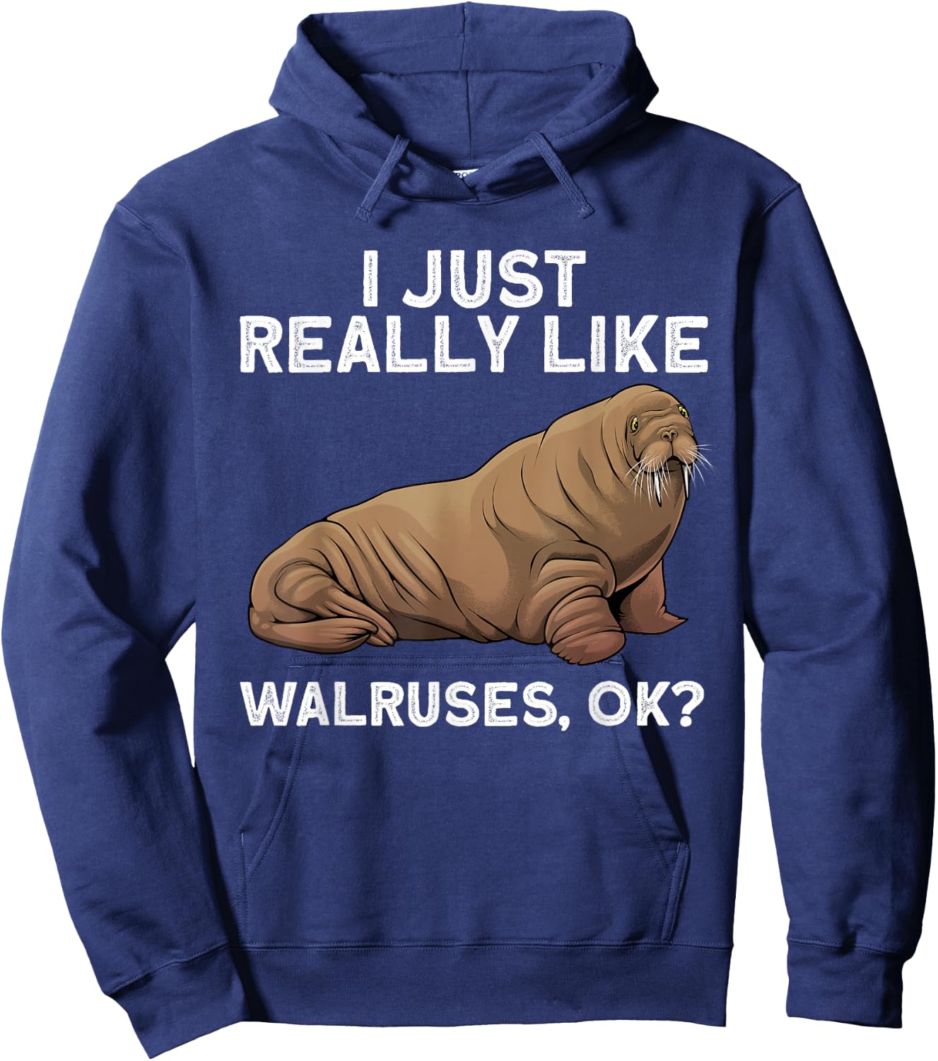 Cool Walrus Art Women Pinniped Animal Walrus Lover Hoodie - Hoodie | Navy