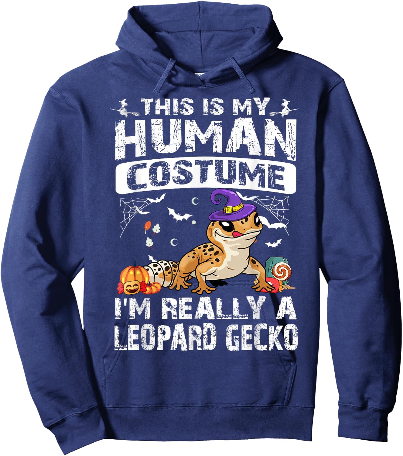 This Is My Human Costume I'm Really A Leopard Gecko Hoodie - Hoodie | Navy