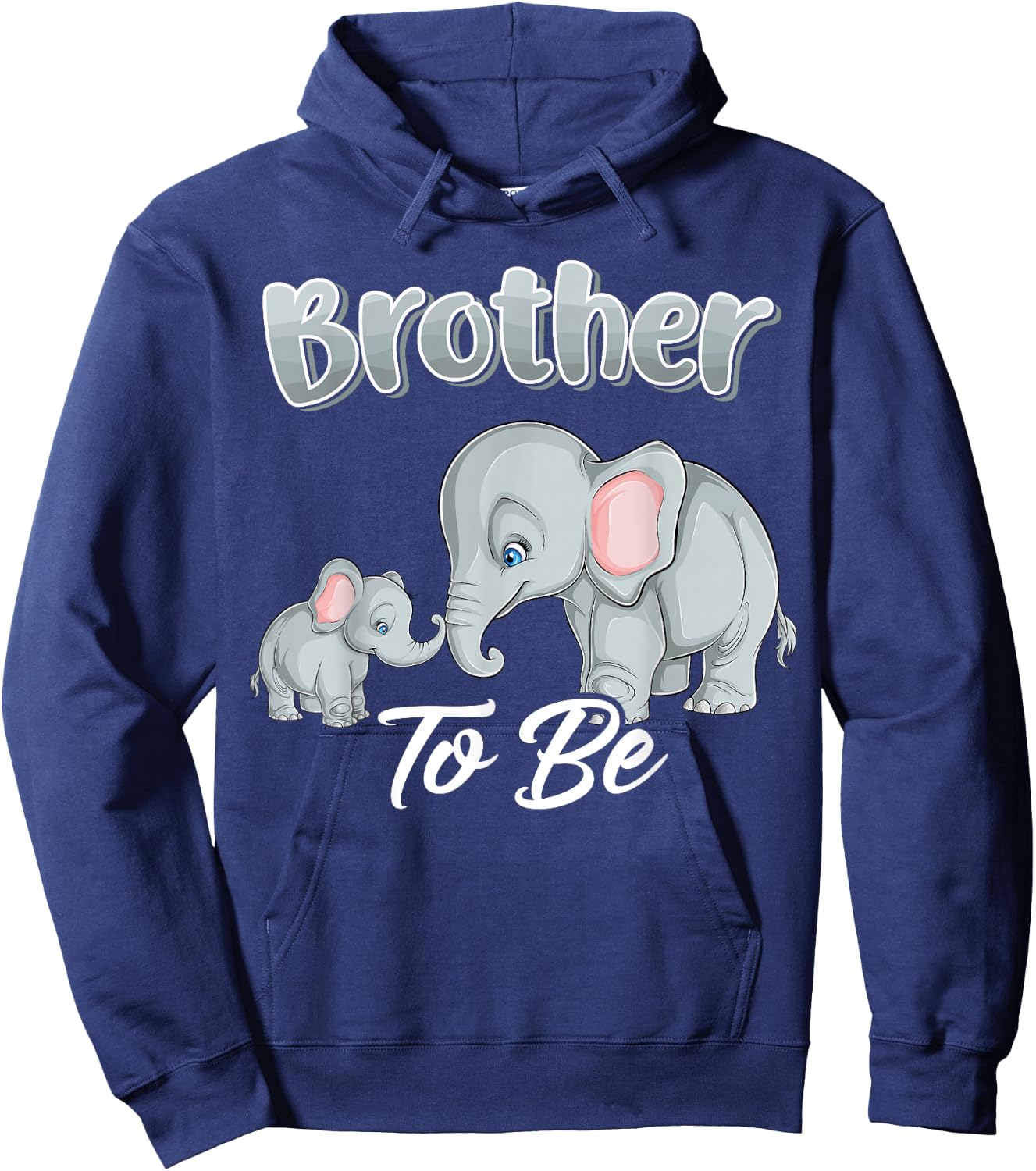 Soon Brother To Be Elephants For Baby Shower Gender Reveal Hoodie - Hoodie | Navy