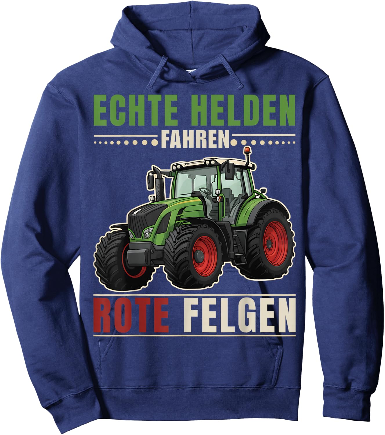 Echte Helden Fahren rote Felgen Traktor Spruch Landwirt Hoodie - Hoodie | Navy