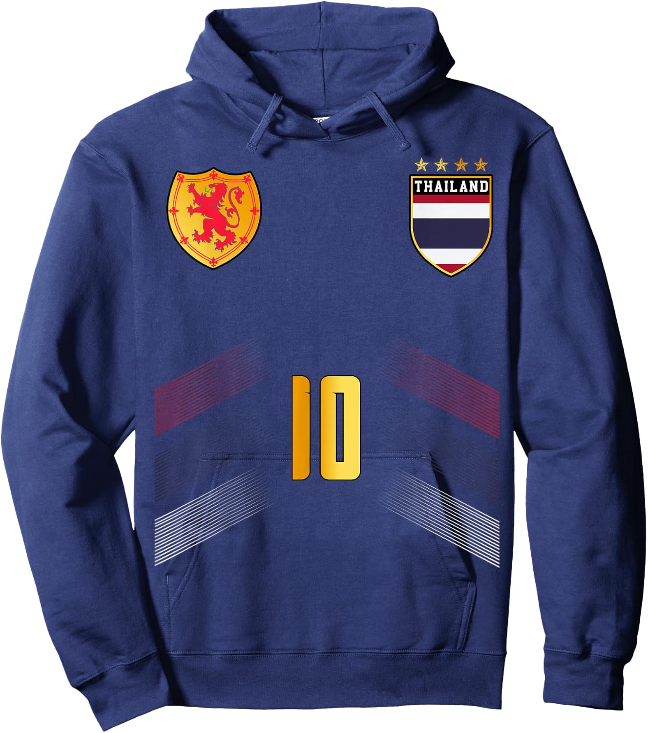 Lustige Retro-Thailand-Flagge, Thailand-Flagge Hoodie - Hoodie | Navy