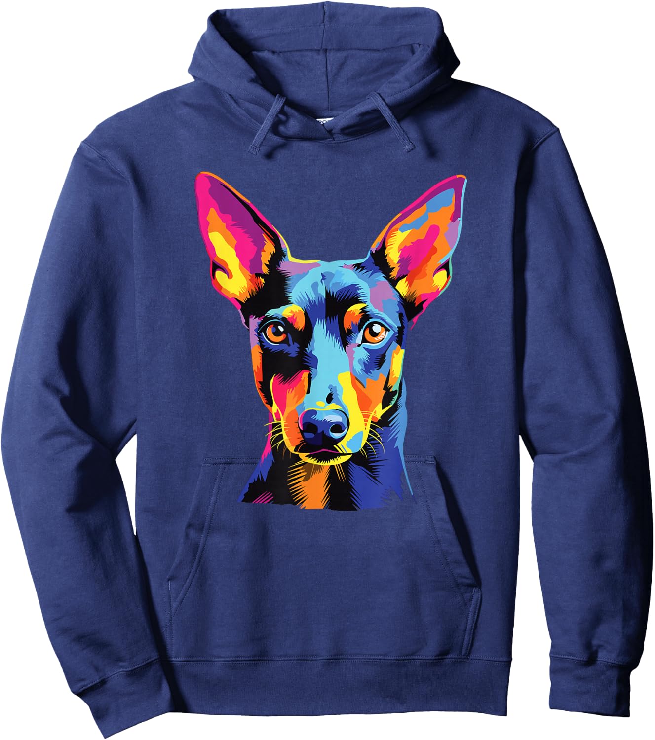 Watercolor Colorful Manchester Terrier Dog , Small, Black Hoodie - Hoodie | Navy