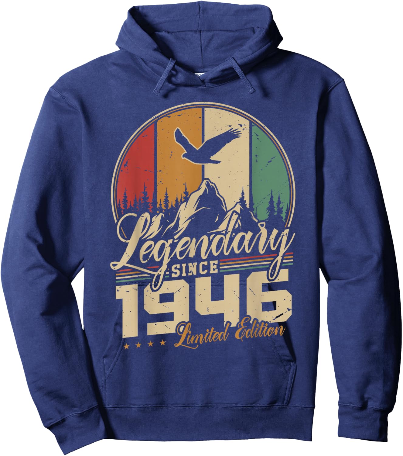 Légendaire Depuis 1946 Anniversaire 80 Ans Hommes Femmes Hoodie - Hoodie | Navy