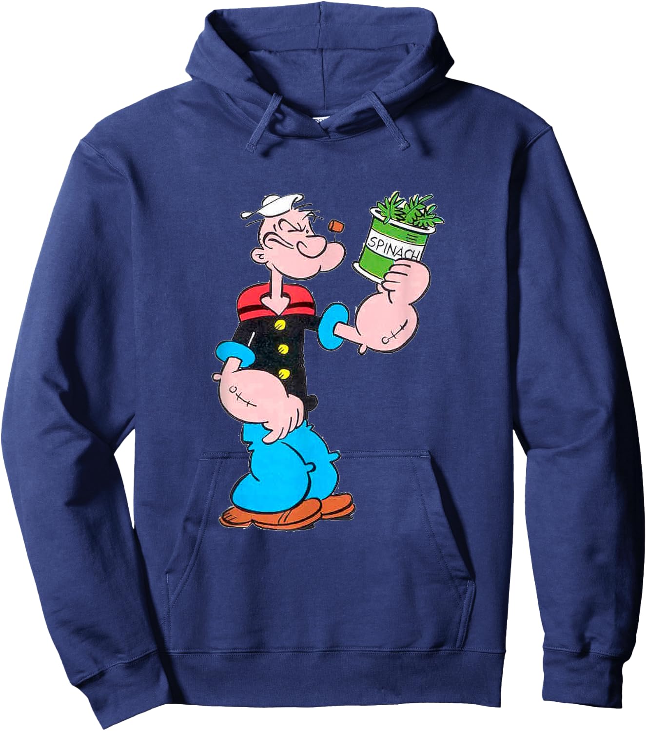 Popeye der Matrosenmann Spinat – Retro 1929 Cartoon Kunst Hoodie - Hoodie | Navy