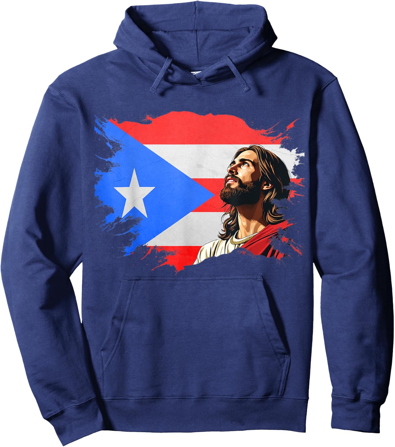 Puerto Rican Heritage Proud Christian Hoodie - Hoodie | Navy