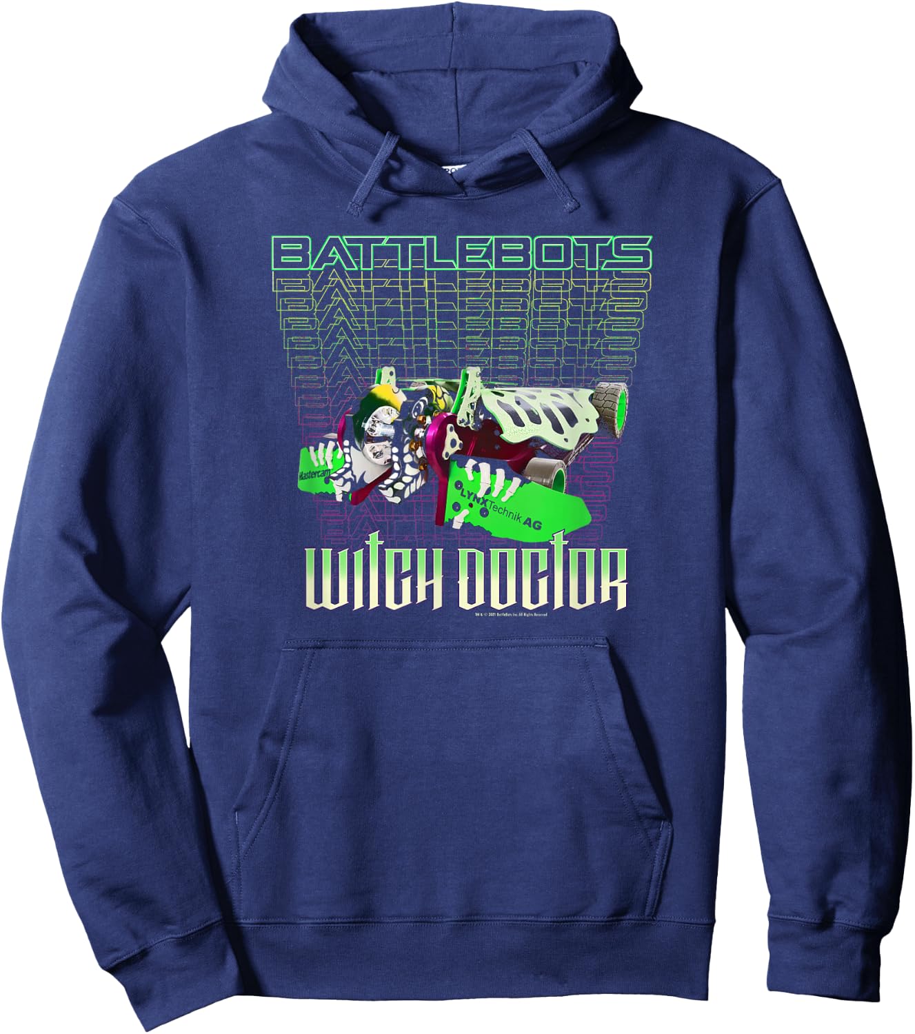 BattleBots Robot Witch Doctor Logo Stack Hoodie - Hoodie | Navy