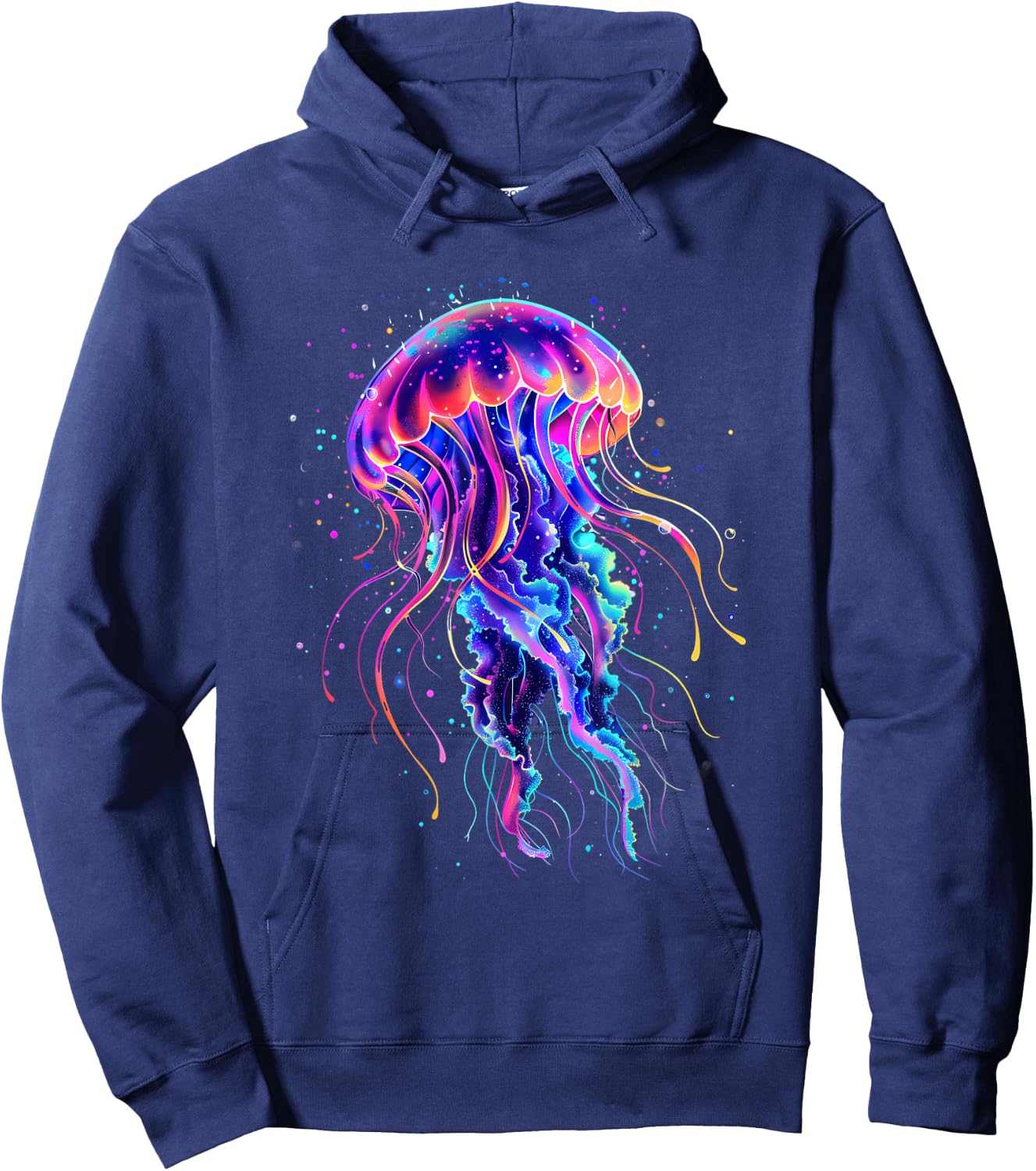 Sea Ocean Jellyfish Marine Mammal Ocean Sea Animal Jellyfish , black Hoodie - Hoodie | Navy