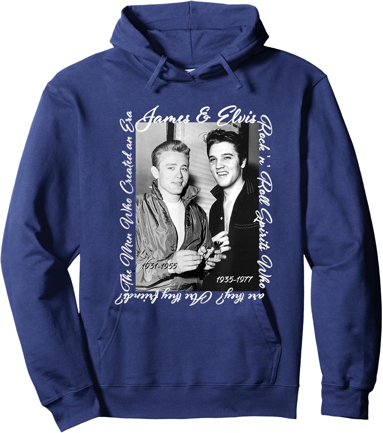 James Dean_Elvis Presley Hoodie - Hoodie | Navy