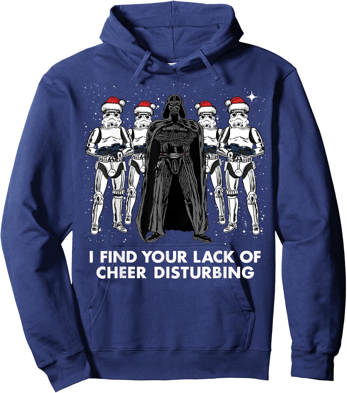 Star Wars Vader Trooper Lack Cheer Christmas Graphic Hoodie - Hoodie | Navy