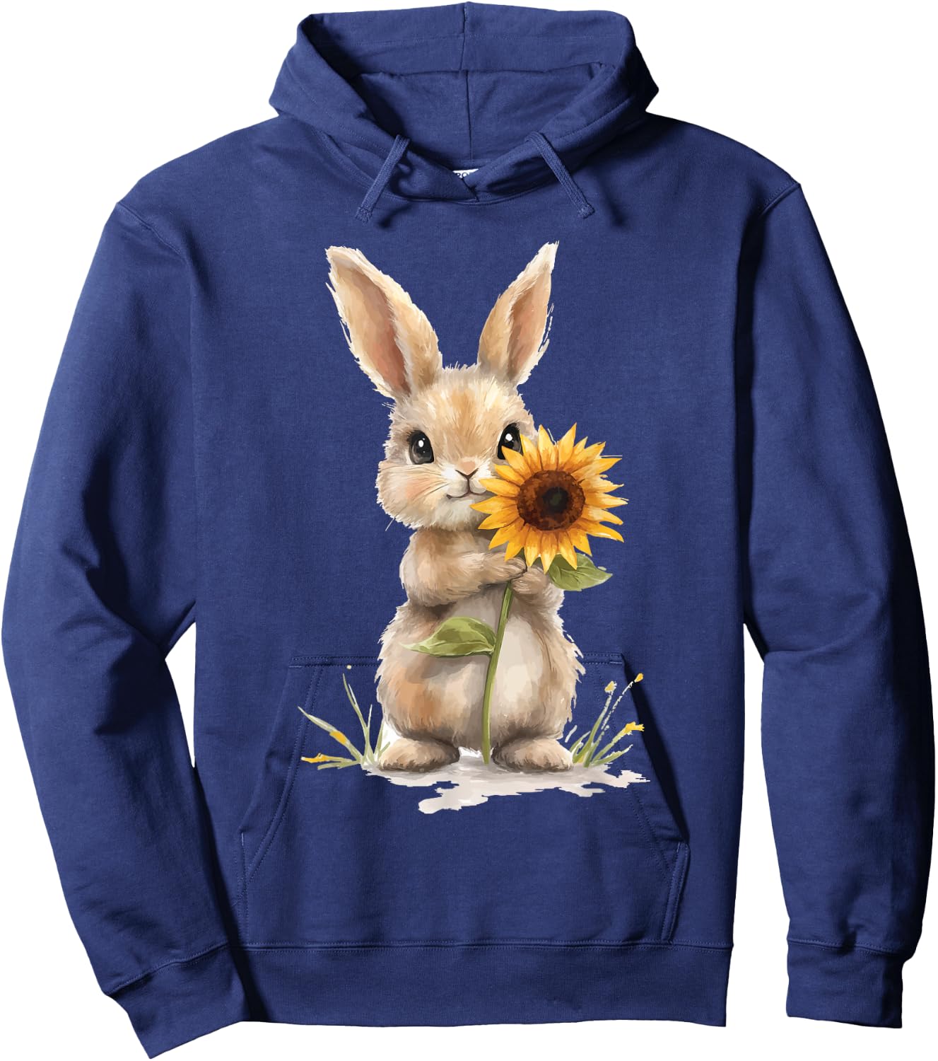 Bunny Sunflower Hoodie - Hoodie | Navy