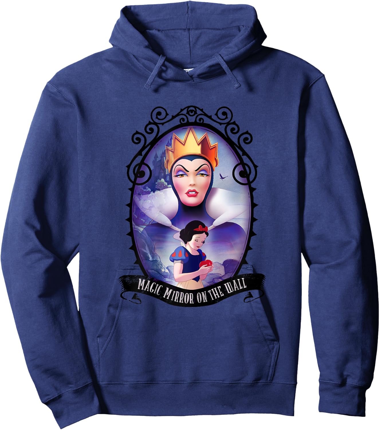 Disney Snow White Magic Mirror Graphic , white, Female X-Small Hoodie - Hoodie | Navy