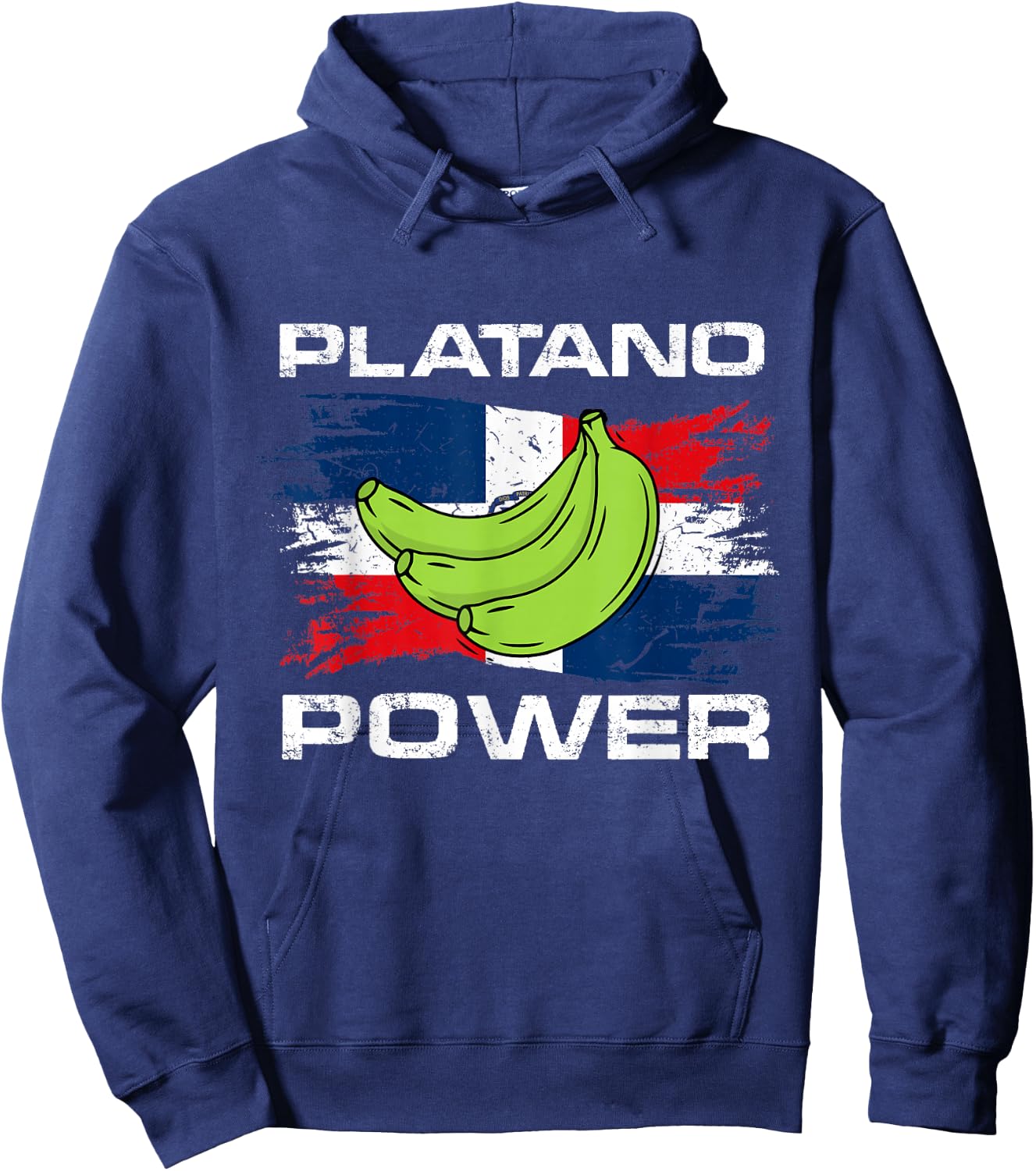 platano power dominican republic flag Design Hoodie - Hoodie | Navy