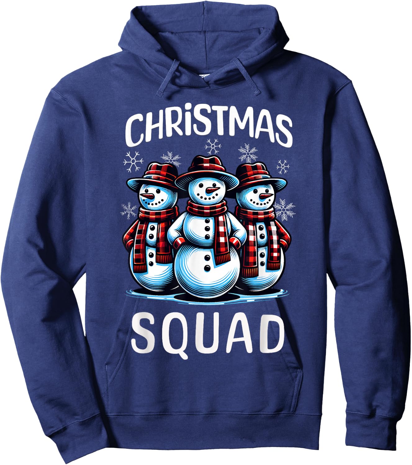 Snowman Family Group Matching Christmas Squad Hoodie - Hoodie | Navy