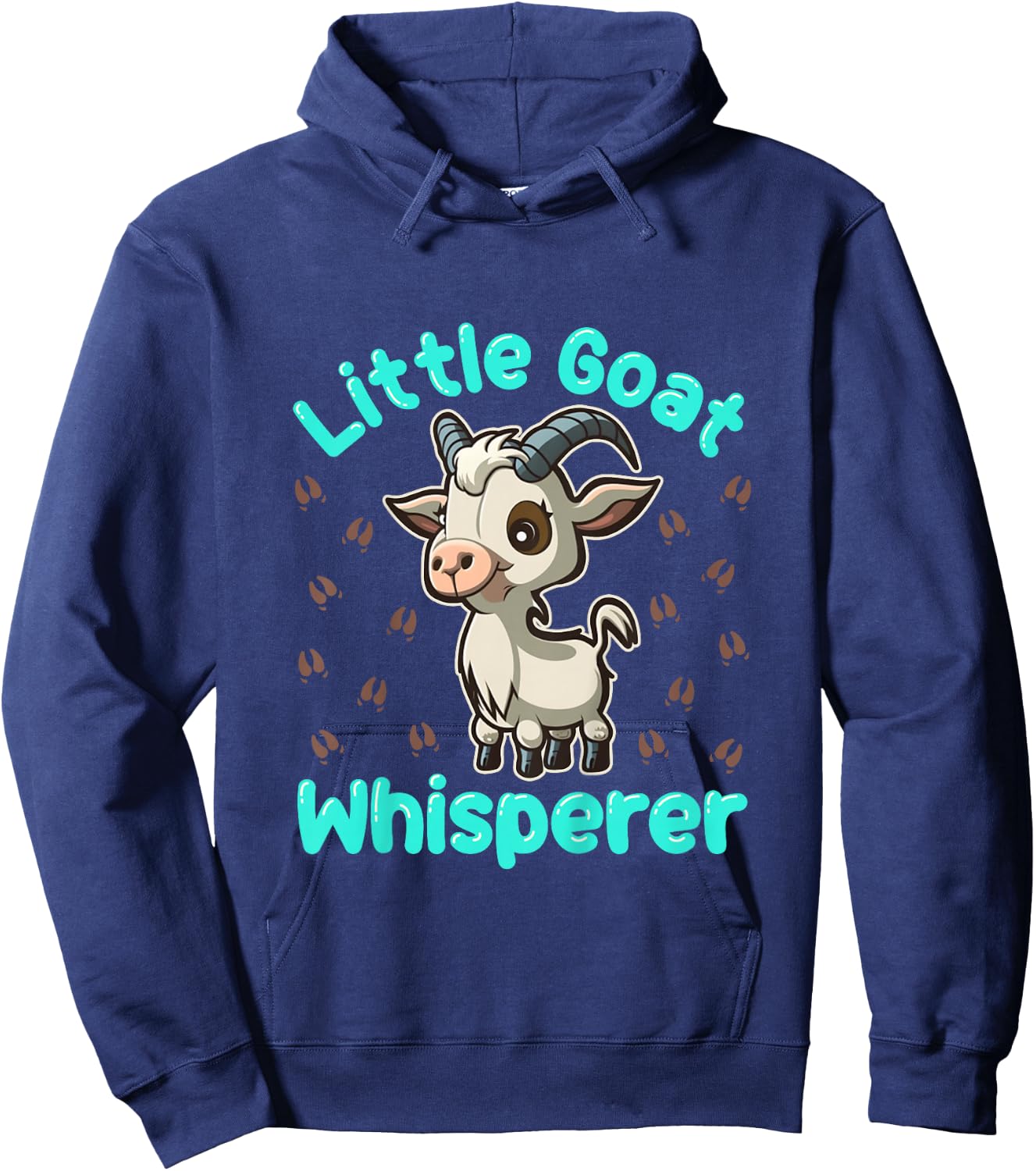 Little Goat Whisperer Goats Farm Animal Girl Boy Toddler Hoodie - Hoodie | Navy