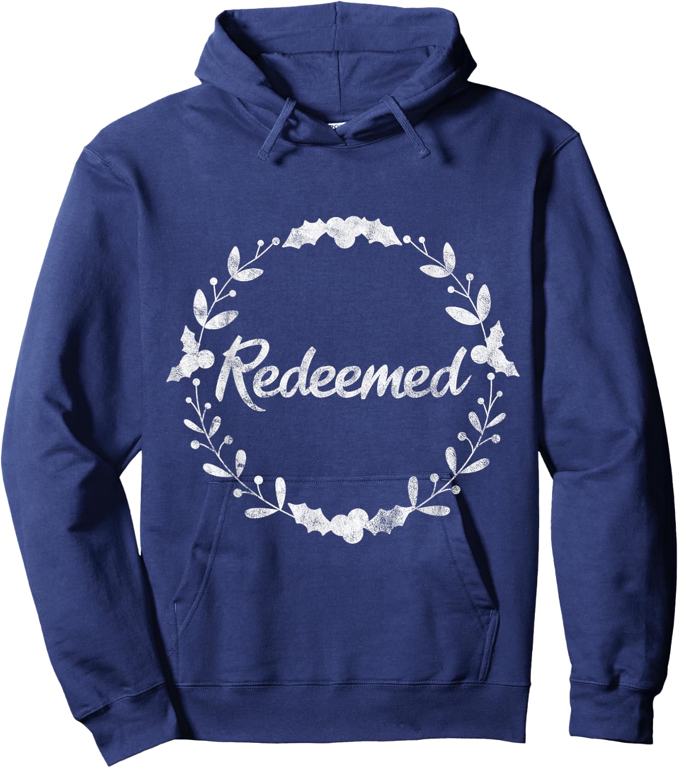 Christian Redeemed Scripture Inspirational Quote Gift Hoodie - Hoodie | Navy