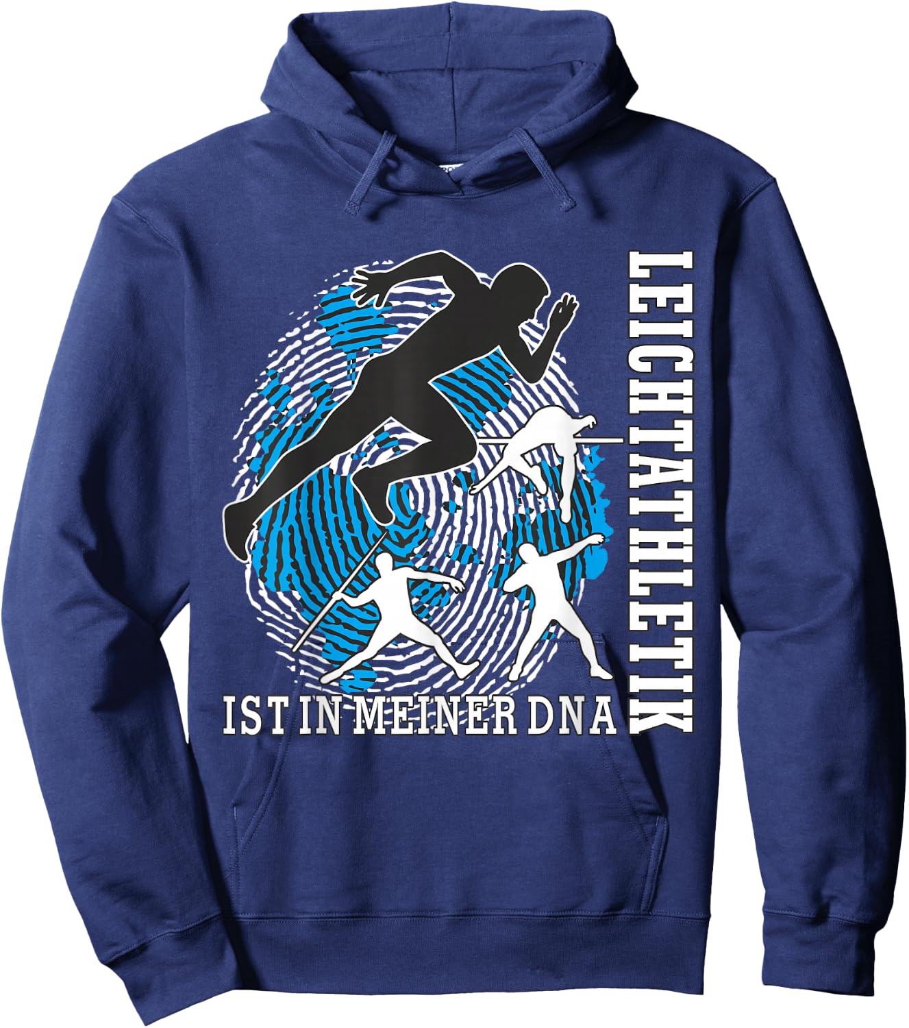 Leichtathletik ist in meiner DNA Leichtathlet Männer Jungen Hoodie - Hoodie | Navy