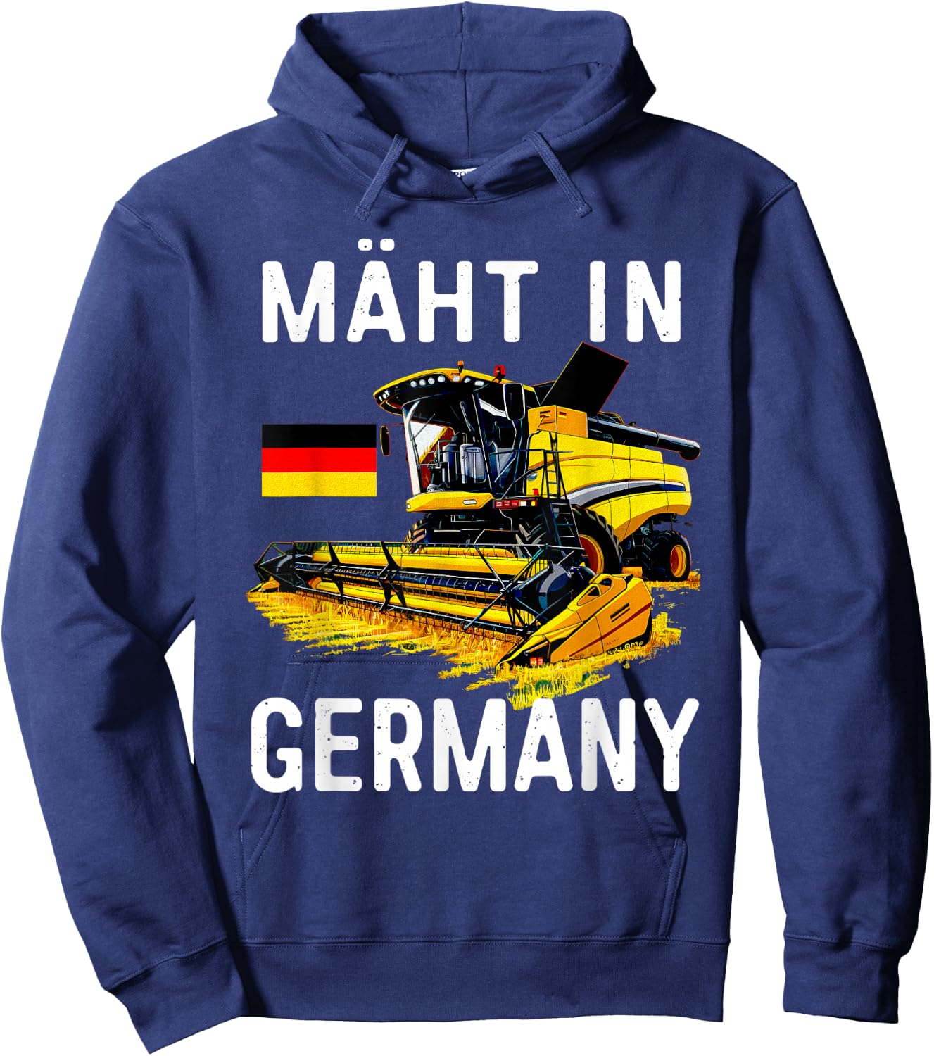 with Combine Harvesting in Germany Agriculture, gray Hoodie - Hoodie | Navy