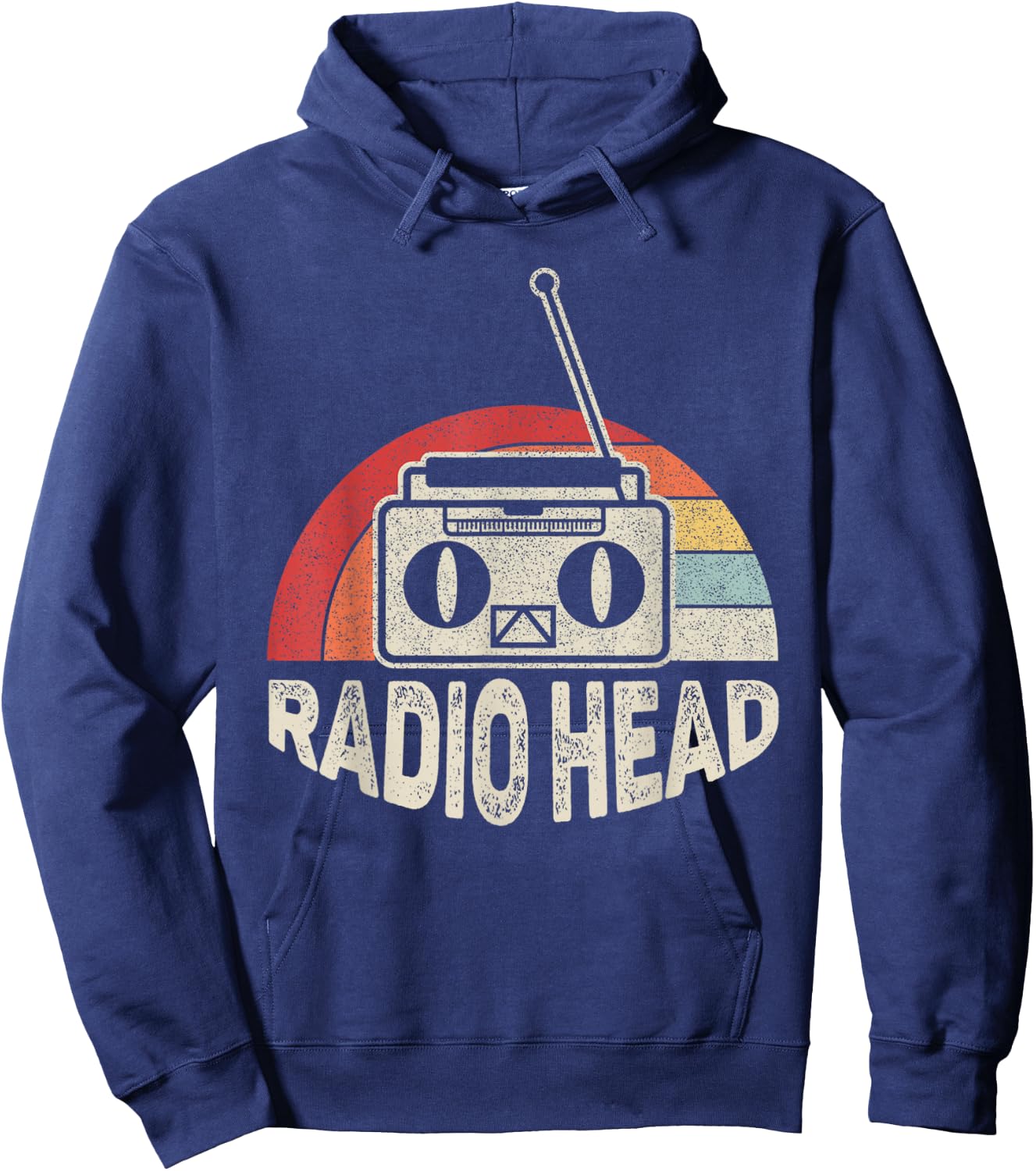 Vintage Retro Radio Head Hoodie - Hoodie | Navy