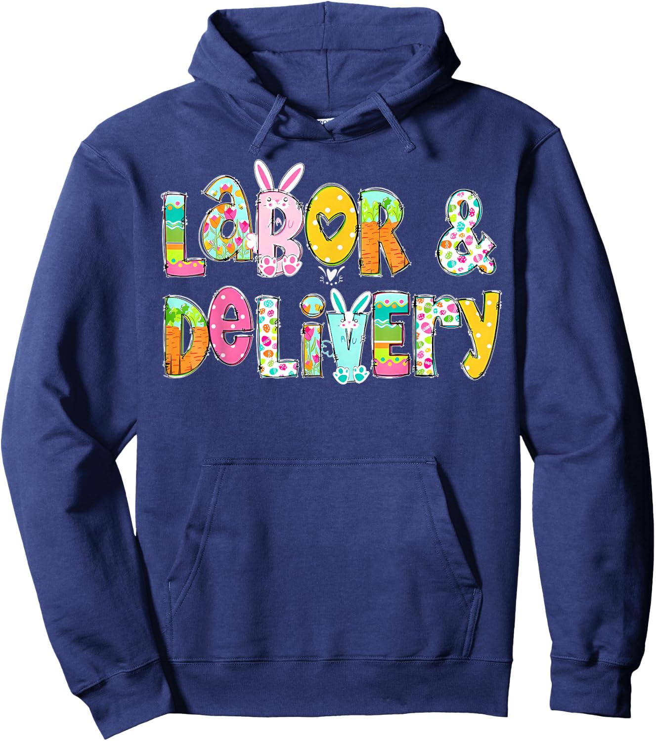 Labor And Delivery Easter Group Matching Team Easter Nurse Hoodie - Hoodie | Navy