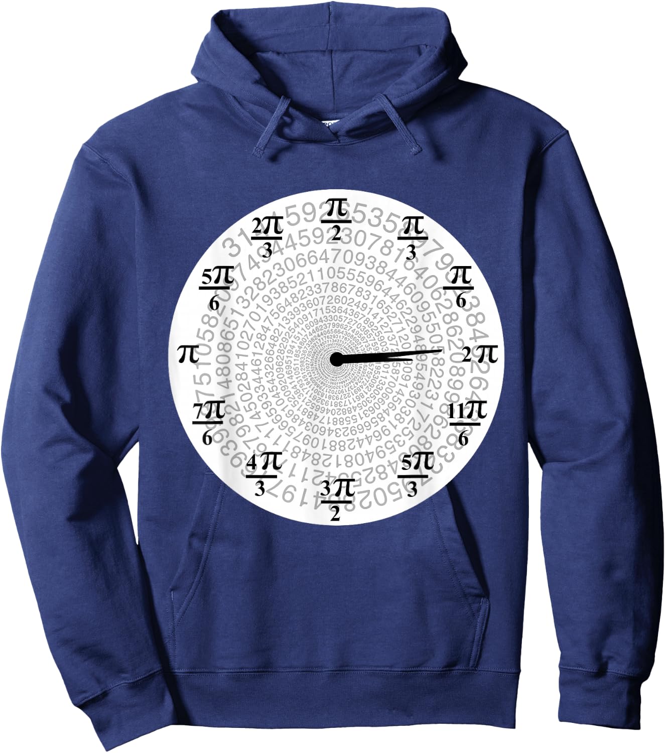 Horloge Pi 3:14 Pi Horloge analogique Hoodie - Hoodie | Navy