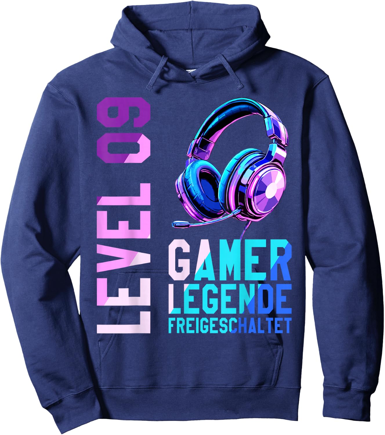 9. Geburtstag Junge Mädchen Gaming Level 9 Jahre Hoodie - Hoodie | Navy