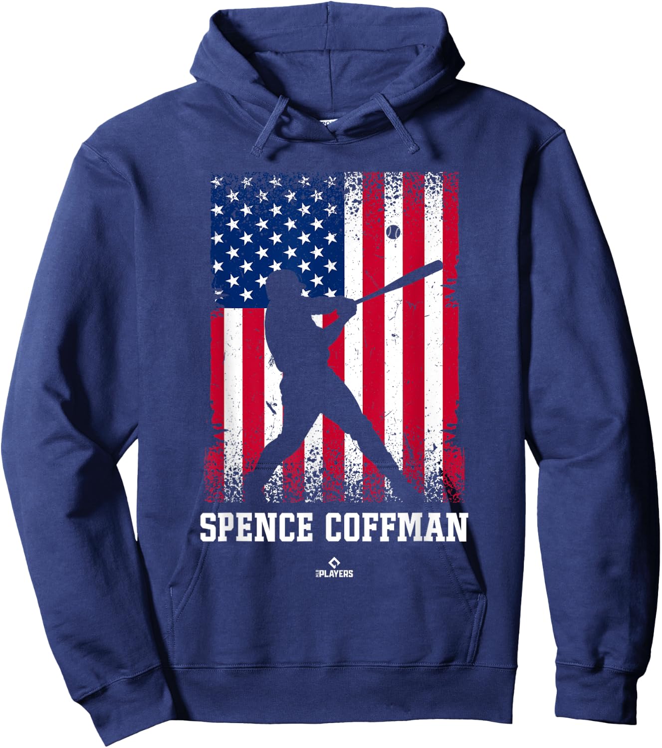 American Flag Swing Spence Coffman Prospect Baseball Fan Hoodie - Hoodie | Navy