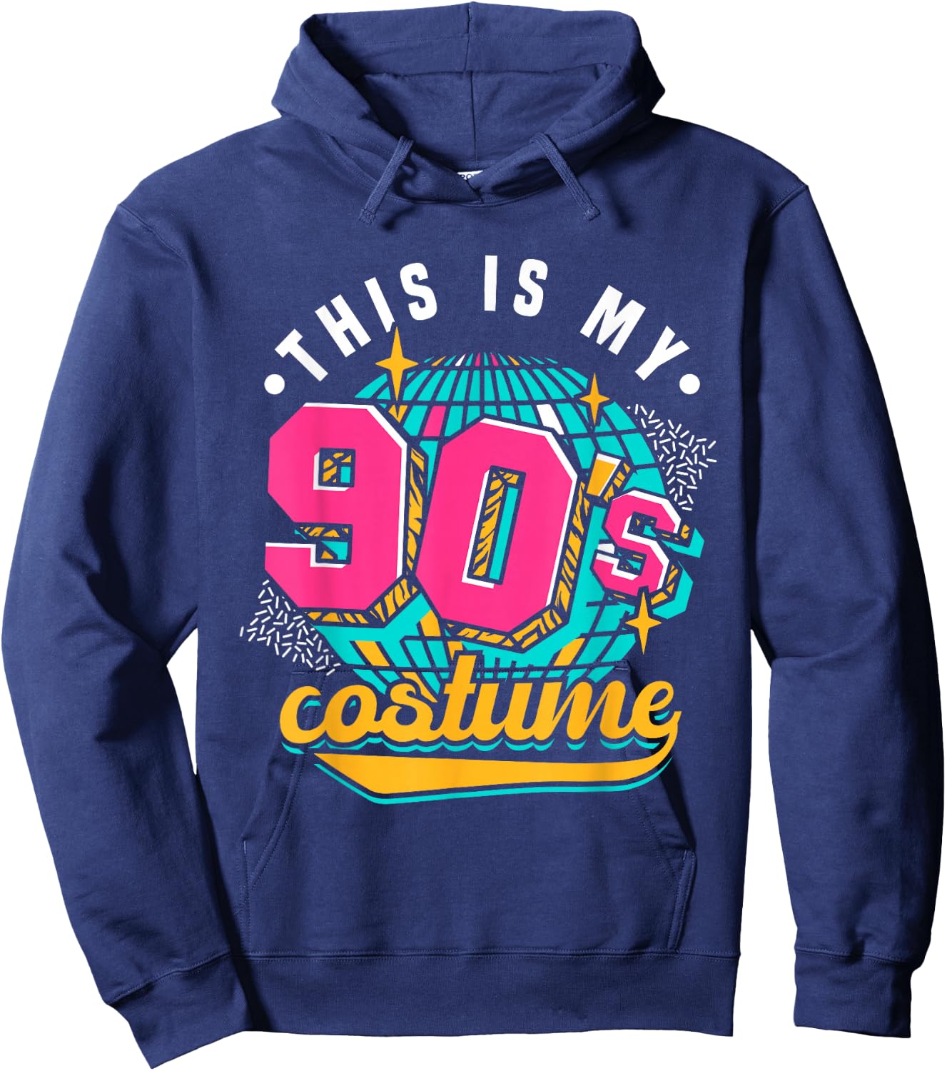 90s Fashion This Is My 90s Costume Retro Aesthetic Hoodie - Hoodie | Navy